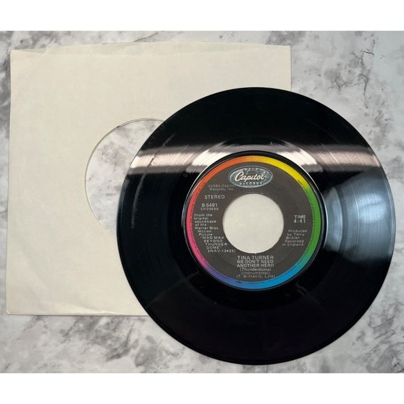 Tina Turner We Don't Need Another Hero 45 Pop Mad Max Beyond Thunderdome - Picture 3 of 4